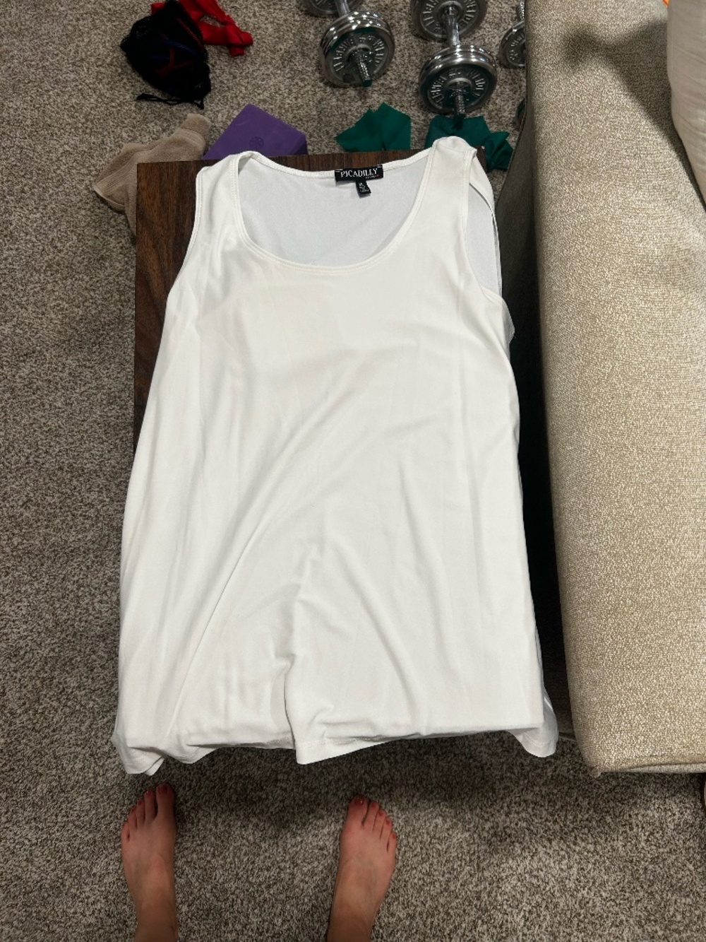 XL White Picadilly Tank